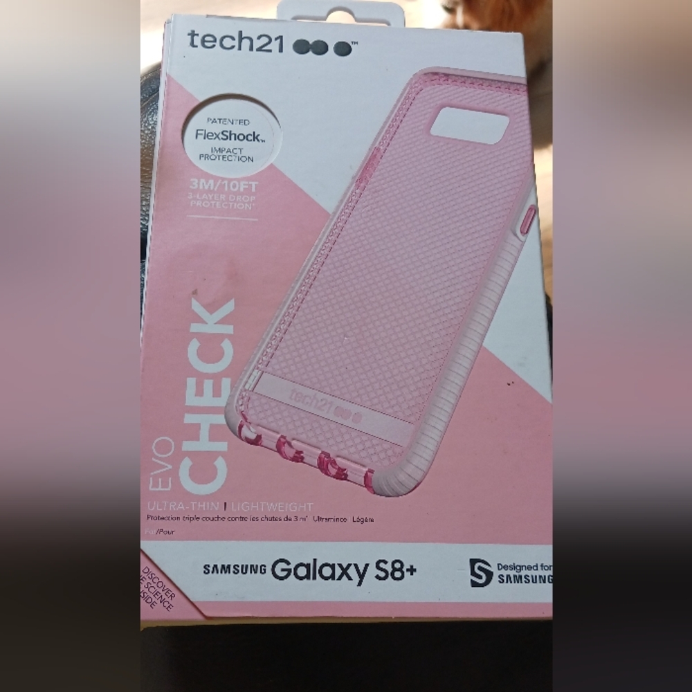 Tech 21 Evo Check Samsung Galaxy S8+ With Flexshock Rose Tint/White